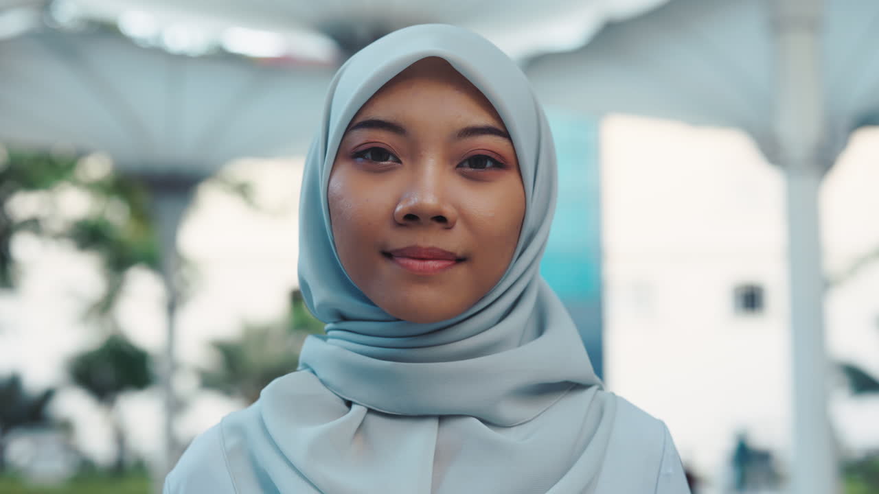 Portrait of a woman in hijab