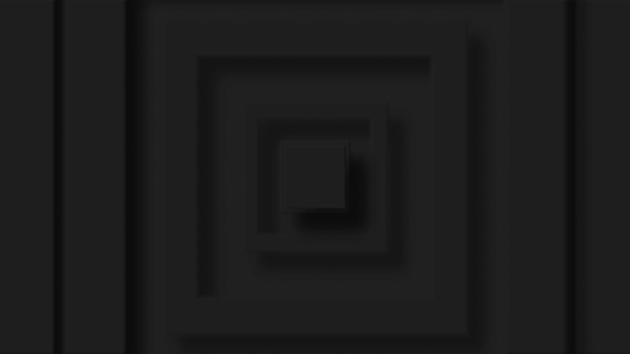 Animation of black square layers pulsating on black background