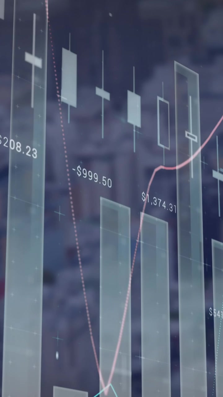 Animation of data processing over landscape