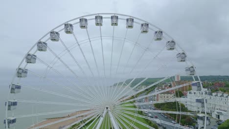 flying closely over eastbourne giant ferris wheel