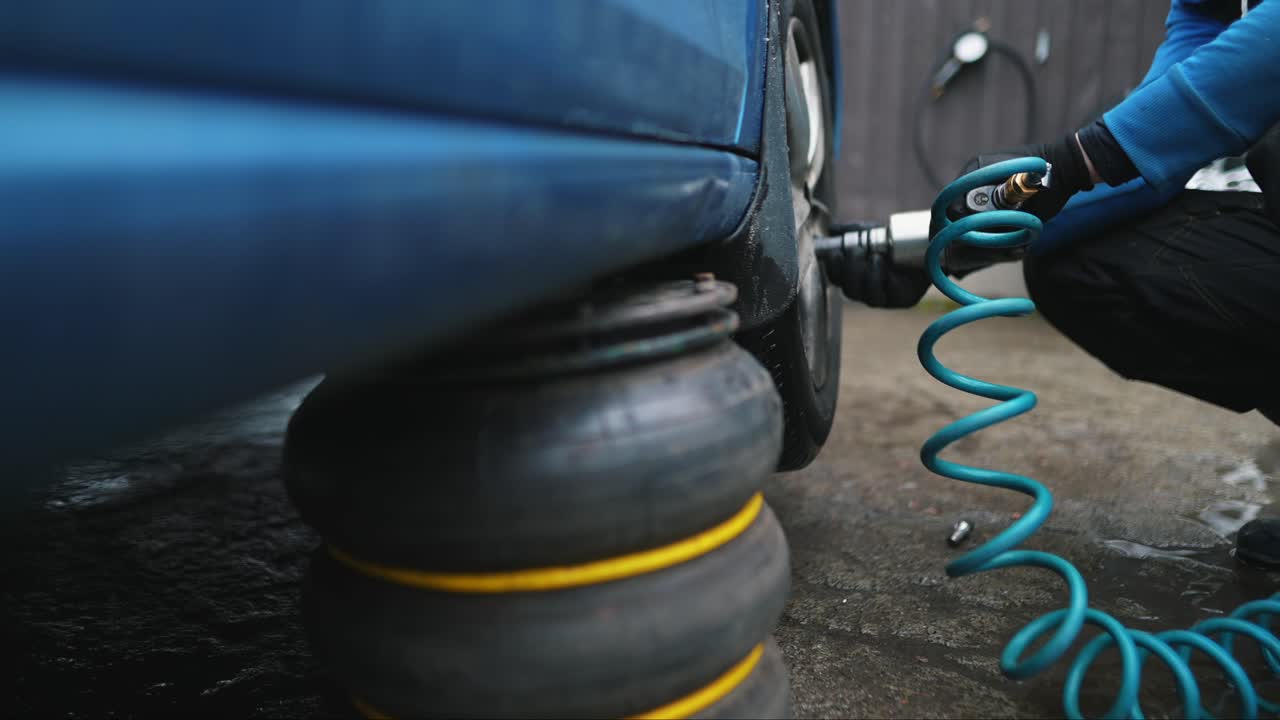 inflado de los neumáticos de los automóviles