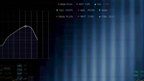 Animación-Del-Procesamiento-De-Datos-Sobre-Fondo-Azul