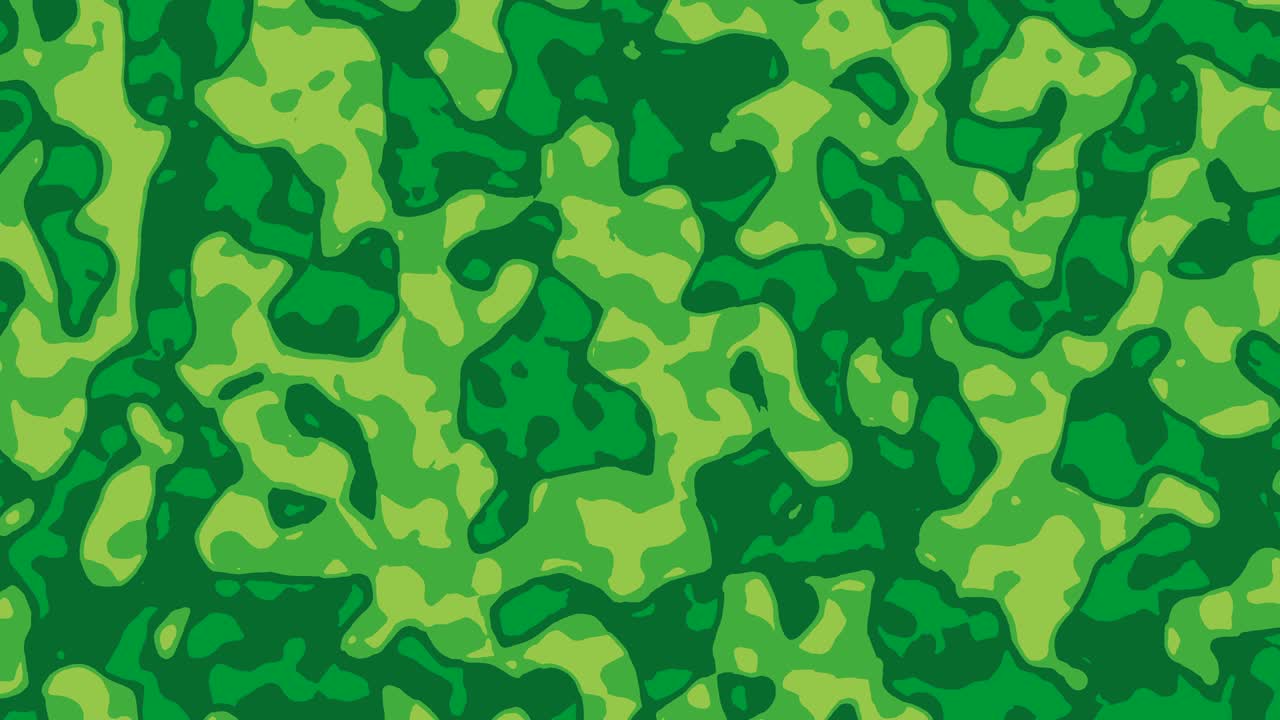 Camouflage army background loop abstract green