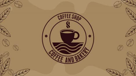 animación de producto de sello de cafetería
