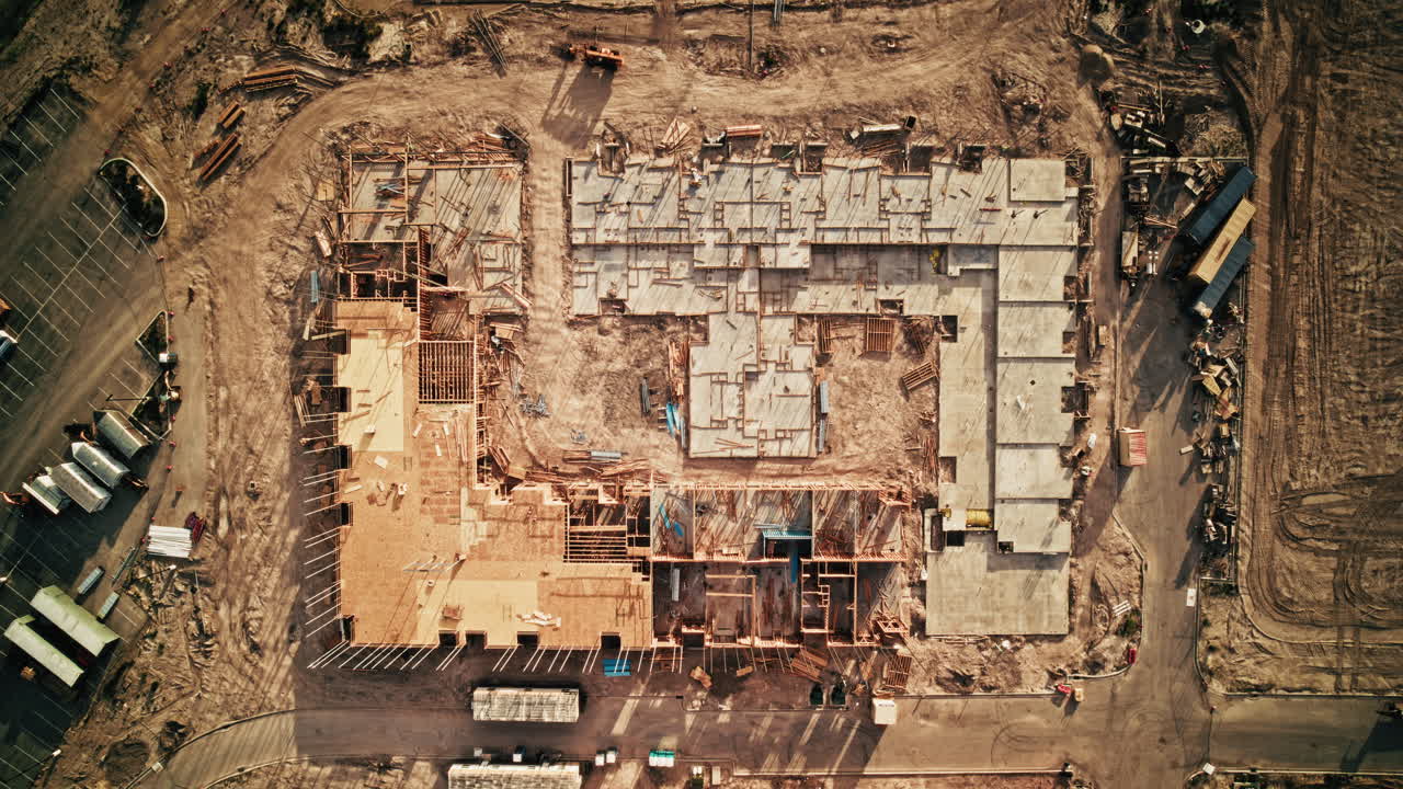 vista aérea del sitio de construcción