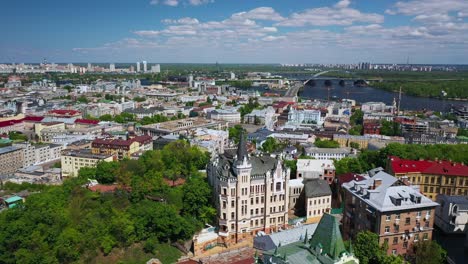 una vista aérea de kiev, ucrania