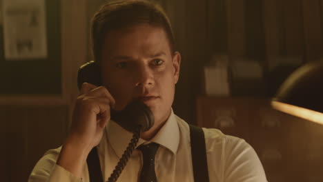 vintage businessman on the telephone