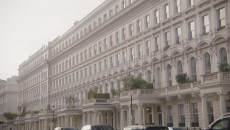 wide shot of white buildings in west london