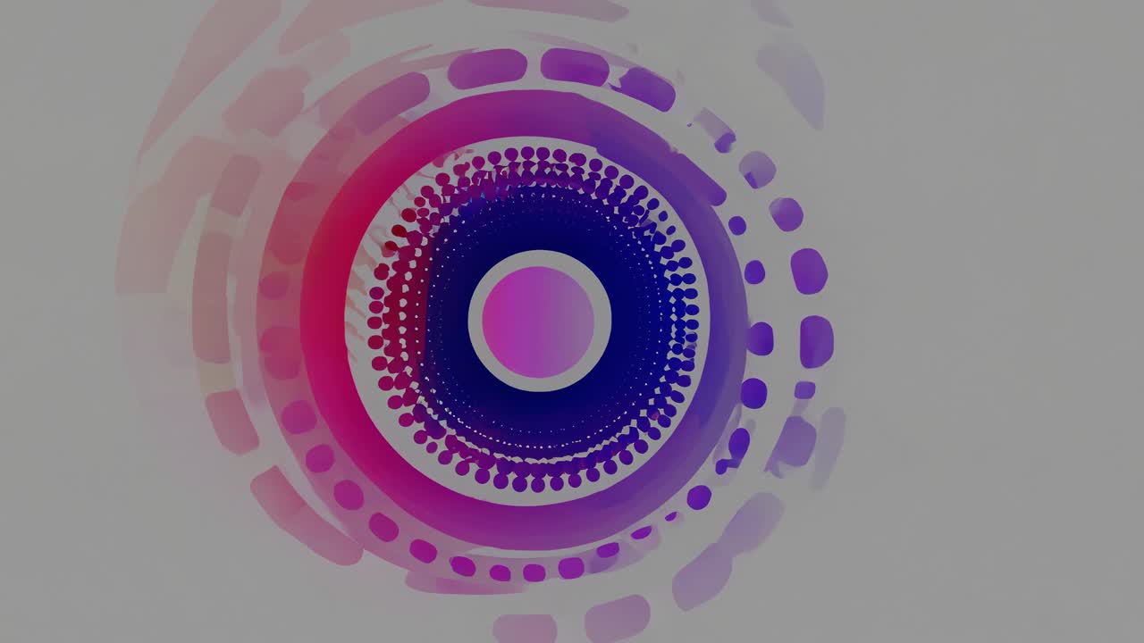 Abstract video concept with a top-down camera angle, showcasing swirling green and blue circular