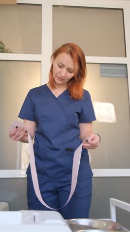 vertical video of a cardiologist examining a patient’s heart. prevention of cardiovascular diseases. 4k video