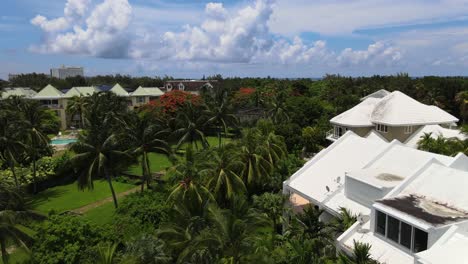 aeria view of beautiful paradise island in nassau, bahamas