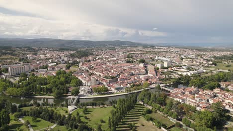 chaves city and tamega river in portugal