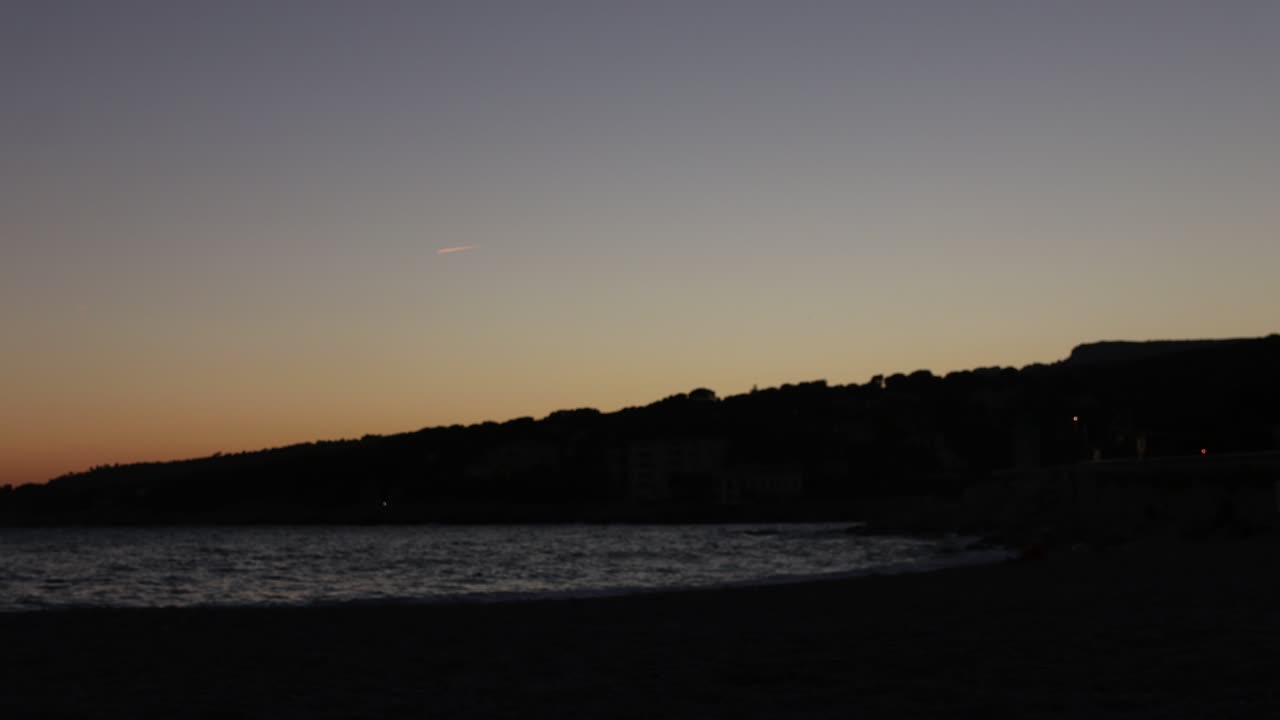 Timelapse over beach in Cassis, French.