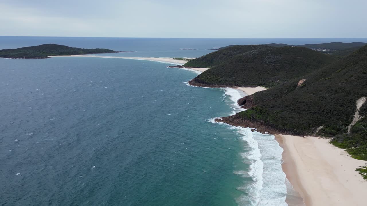 Luftfoto af Fingal Beach, NSW Australien