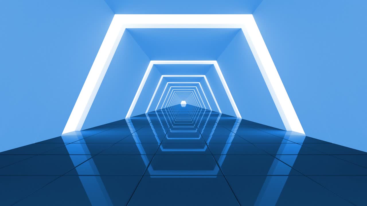 파란색 루프 반이는 배경 터널