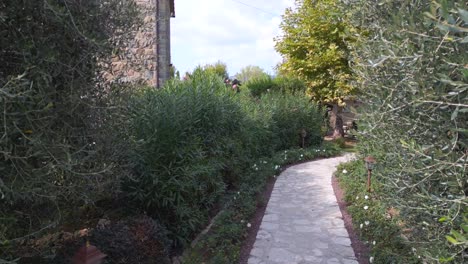 Schöner-Flug-Von-Oben-Aus-Der-Luft,-Toskana,-Italien,-Charlie-Relais-Villa,-Landschaft