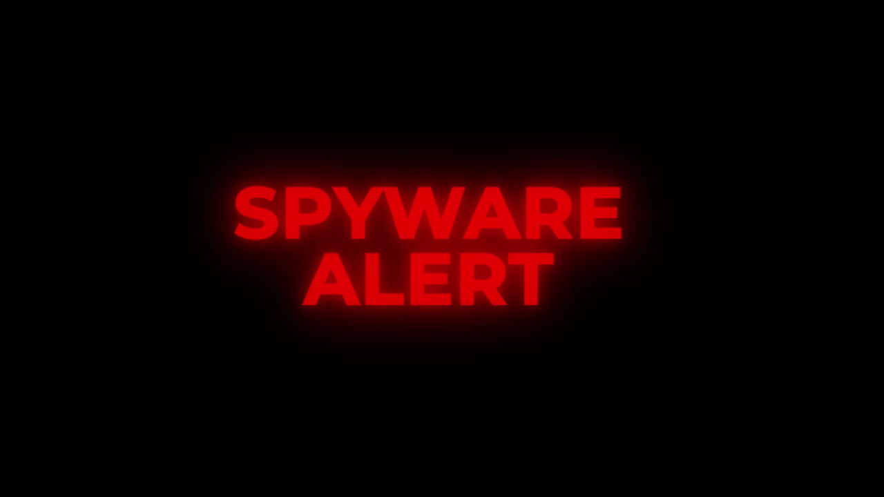 Spyware alert red warning error alert computer virus alert hacking message glitch hacking attack