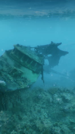 sunken shipwreck underwater