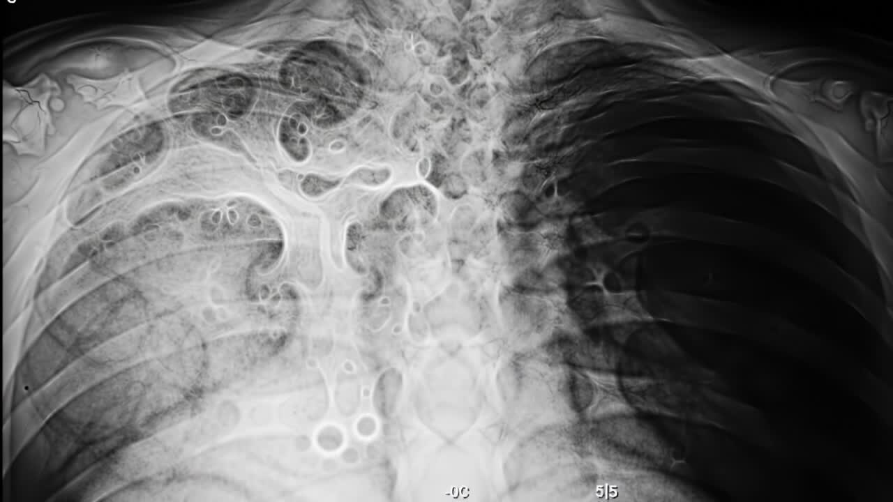 This presentation explores chest X-ray images, highlighting lung structures and possible medical conditions evident in the scans. Ideal for students and professionals in healthcare.