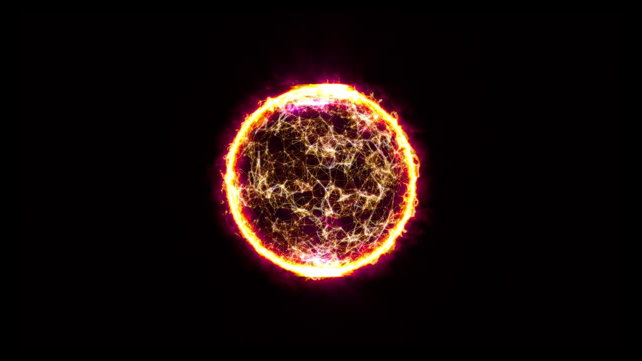 animación de bucle de bola de energía de la esfera de energía de brillo sin costuras