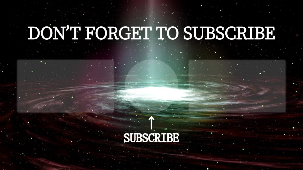 은하계 엔드 카드 엔딩 스크린 모션 그래픽