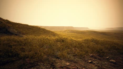 dry-yellow-grass-on-the-rocky-mountain-with-heavy-fog