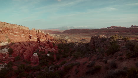 red rock canyon landscape at sunset/sunrise