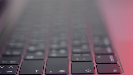 close-up of a laptop keyboard