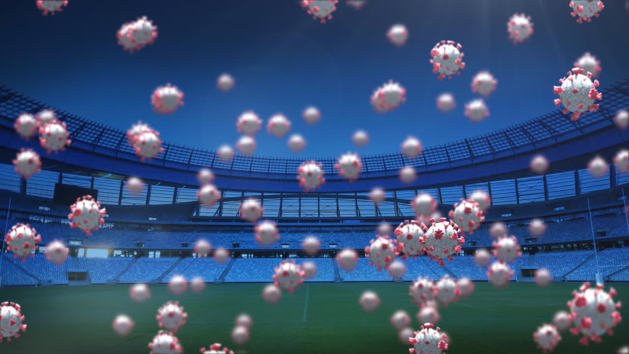 빈 스포츠 스타디움에 대한 코로나19 세포