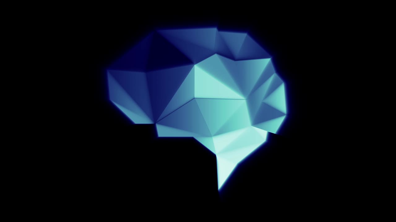 poli cerebro de color azul