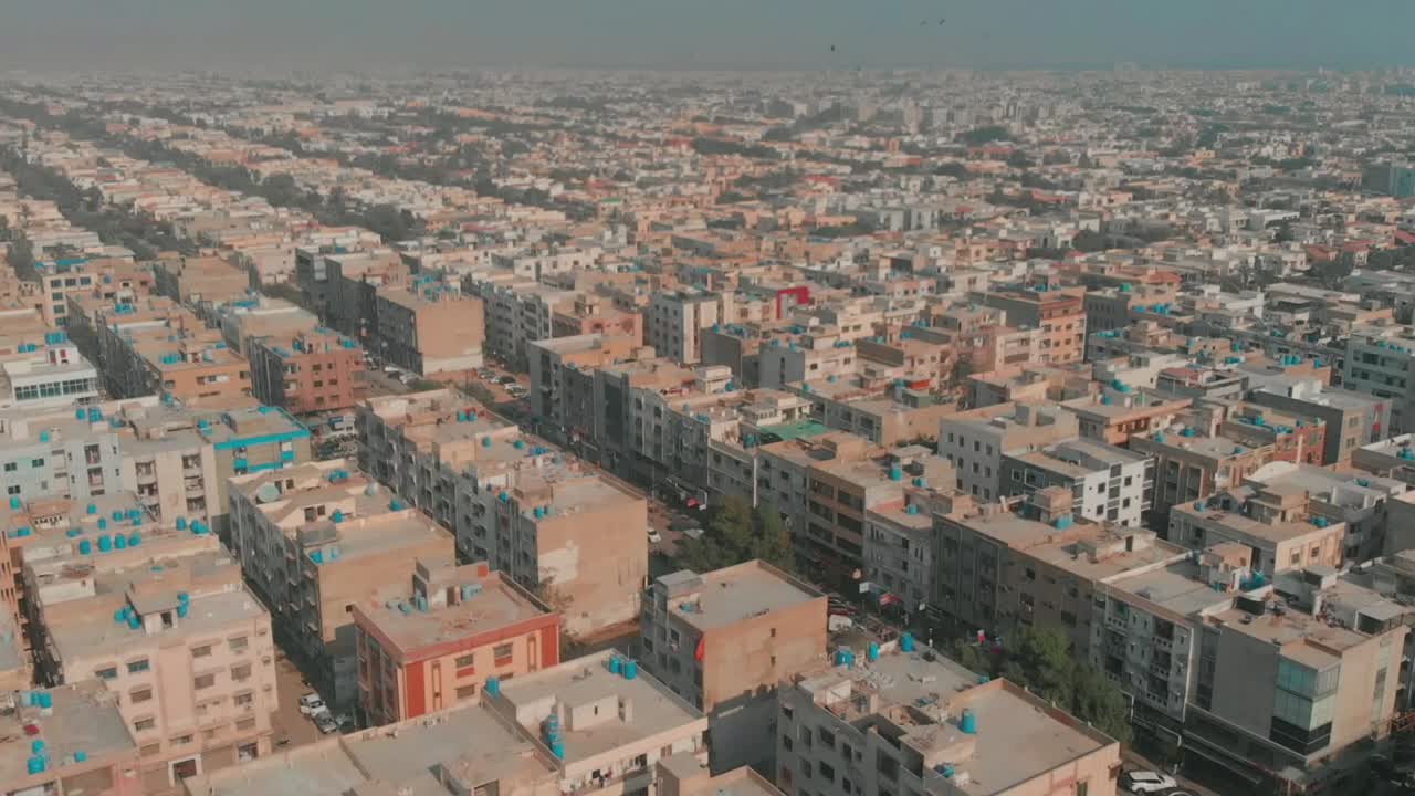 Aerial Drone Over Clifton Cantonment In Karachi, Pakistan