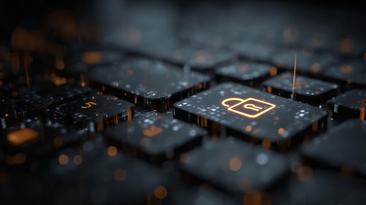 A Close-Up of a Keyboard Key with a Lock Icon, Symbolizing Digital Security and Encryption in the Modern Technological Landscape
