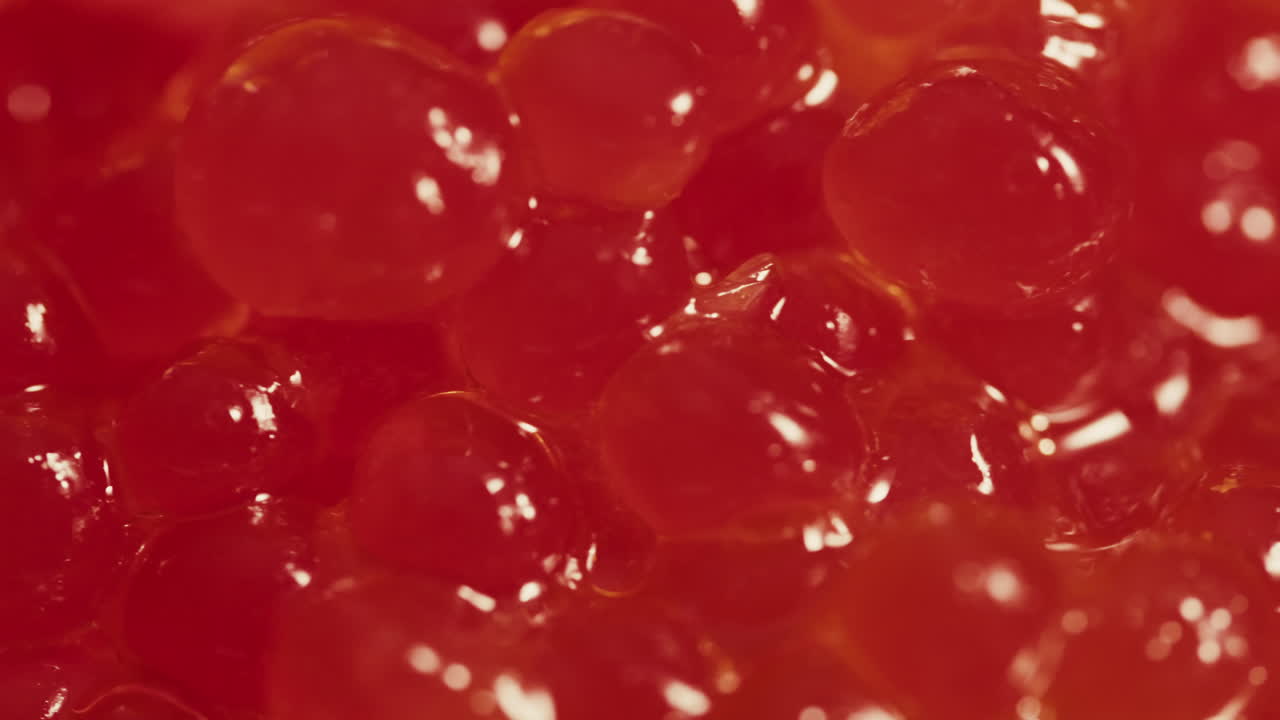Prossimo piano del caviale rosso