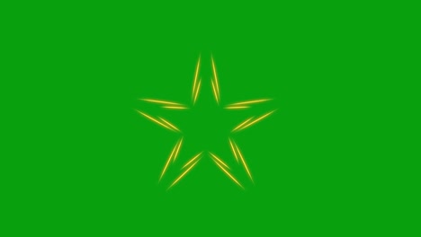 estrella brillante gráficos de movimiento de pantalla verde