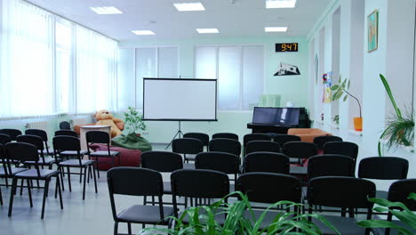 empty classroom or meeting room