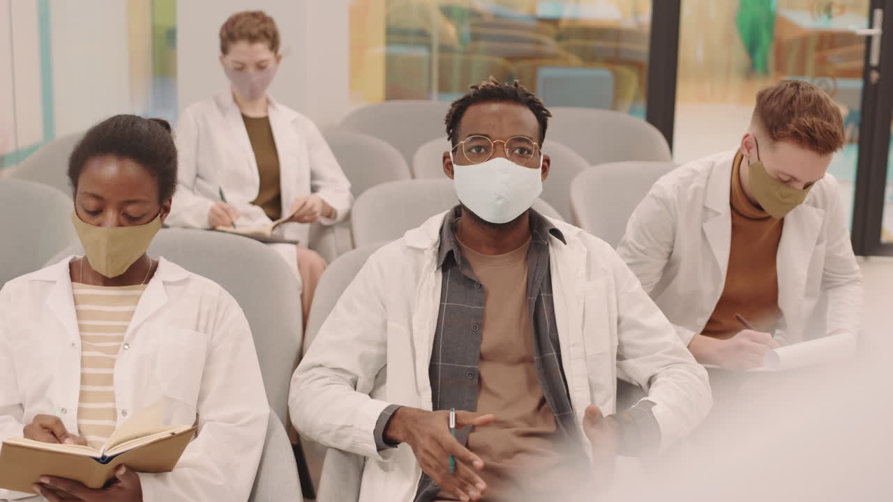 Multiethnic Medical Students Attending Lecture