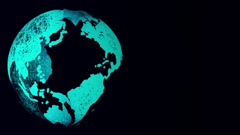 wireframe tierra mundo esfera animación stock video - concepto de noticias - bucle sin fin