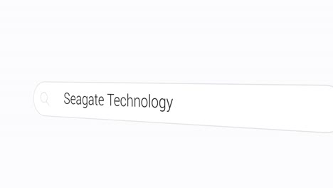 escribiendo tecnología seagate en el motor de búsqueda