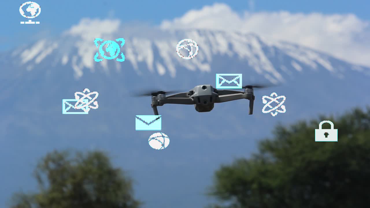 умный сельскохозяйственный дрон, летающий в сельских фермах кении