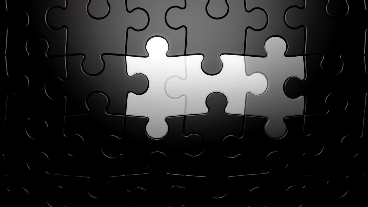 Jigsaw Puzzle Vertical Moving Background with Lighting Elements