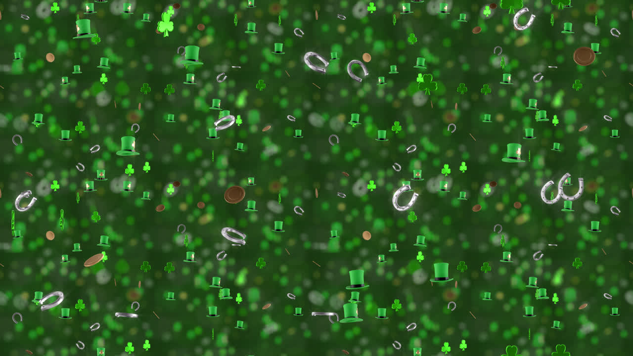 세인트 패트릭스 데이 배경 루프 타일 라이징
