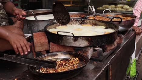 indian street food fried jhangri or jalebi. rajasthan state in western india.