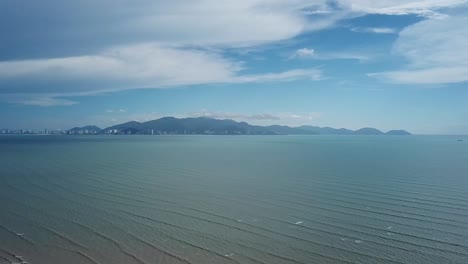 fly over the coastal at kuala muda with background penang island.