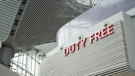 duty free sign at an airport