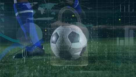 Animation-Der-Finanzdatenverarbeitung-über-Einen-Fußballspieler