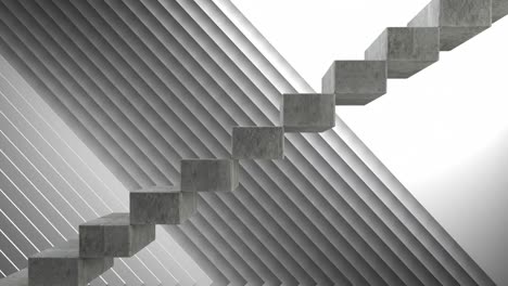 animation of stairs over moving grey linear surface