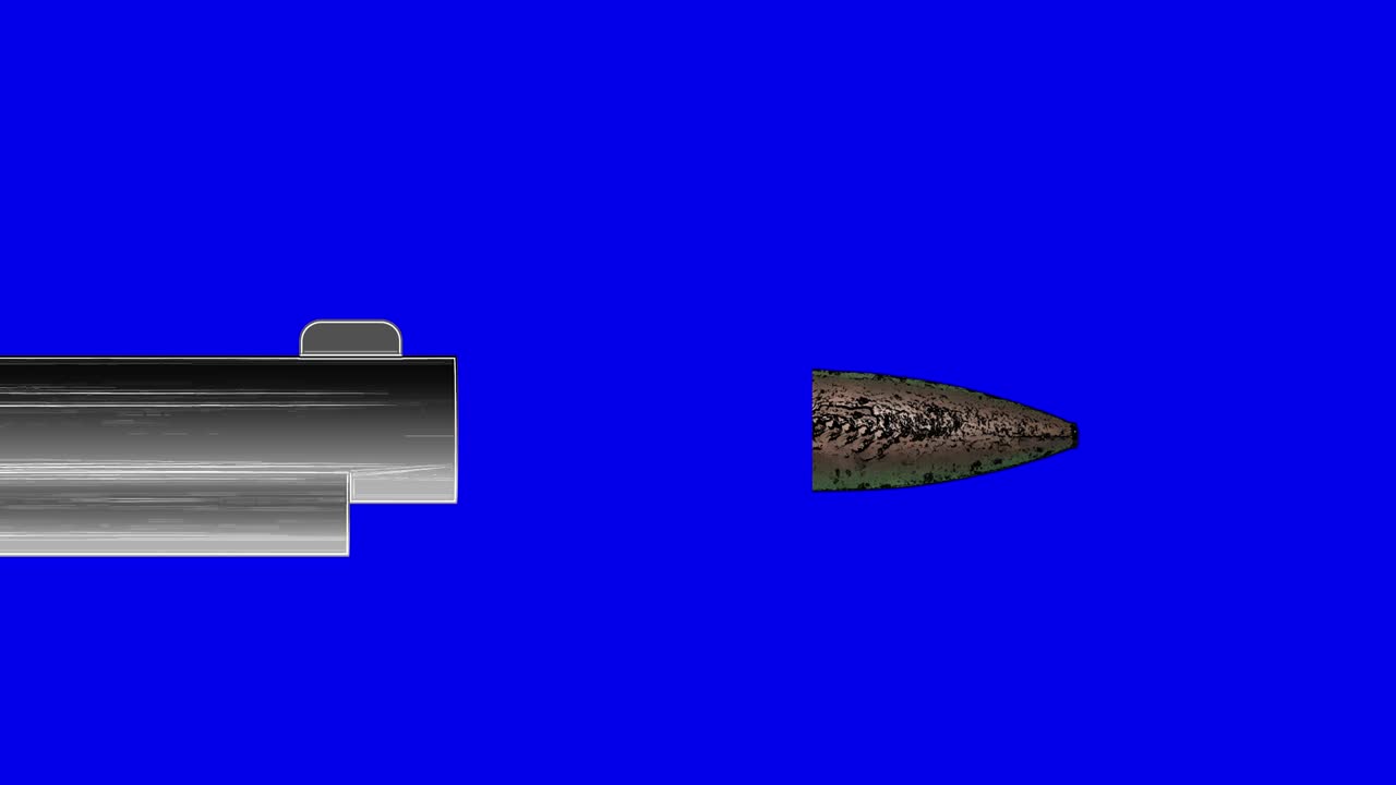 추적된 총알과 함께 느린 동작 총격