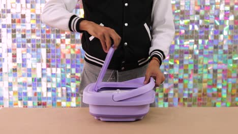 collapsible laundry basket - portable washing basin