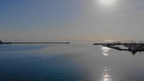 Umag Harbor Croatia Aerial View Over Boats
