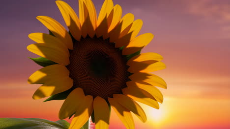 sunflower at sunset
